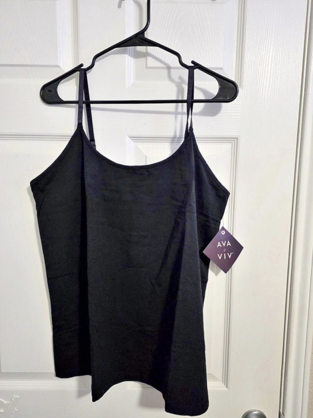 Ava & Viv Camisole Tank Top in Black Size 2X NWT